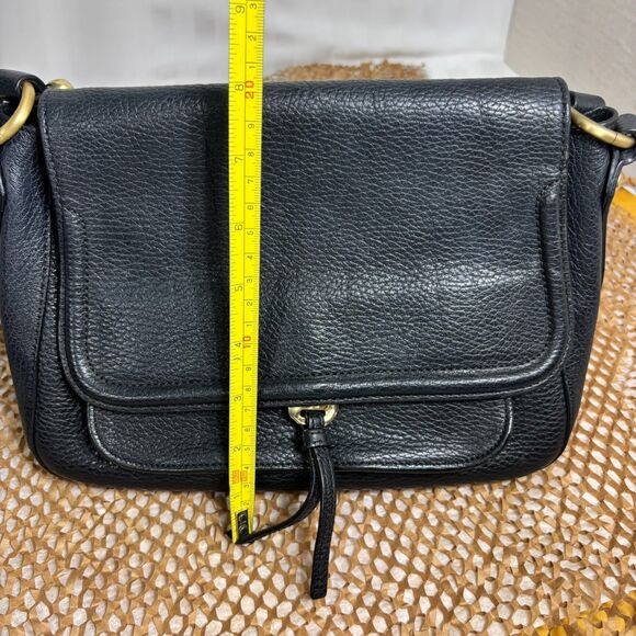 Annabel Ingall Australia | Tara Satchel | Black Pebble Leather w/ Gold Hardware - Picture 16 of 16